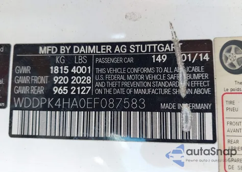 2014 Mercedes-Benz Slk 250 z USA, uszkodzony, nr VIN WDDPK4HA0EF087583